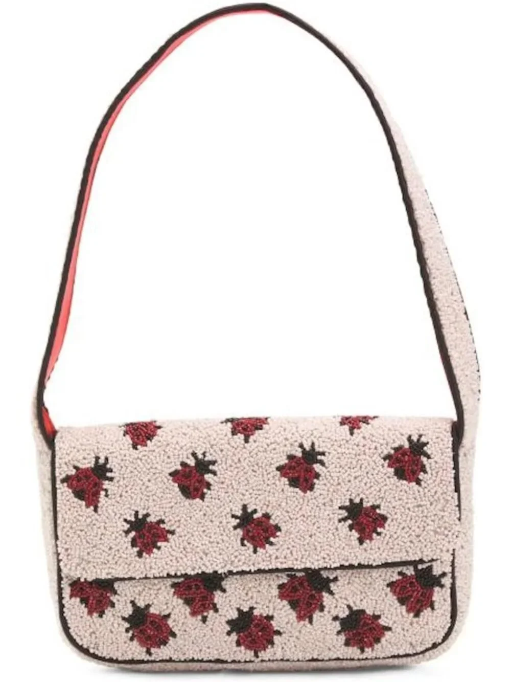 Chic Handcrafted Beaded Flap Shoulder Bag - Stylish Boho Accessory for Any